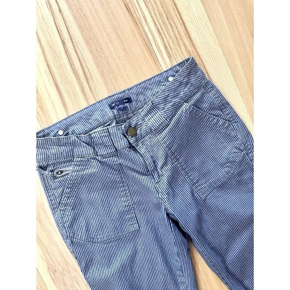 Gap Cropped Cotton Pants 2 Blue - Picture 2 of 4